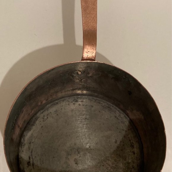 Vintage Copper and Brass Cooking Pot, 18 1/2" Long - Picture 6 of 6